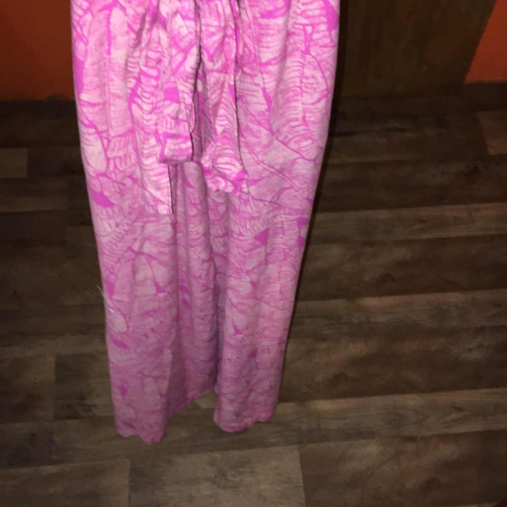 Margaritaville Pink Palm Patterned Wide Leg Pant Overall Jumpsuit Size Small XS - Picture 13 of 16